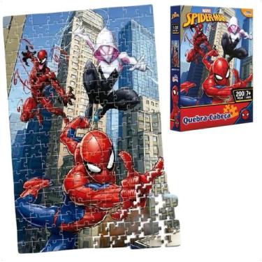 Imagem de Quebra Cabeça Marvel Spider Man 200 Peças Toyster 8023