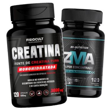 Imagem de Combo Suplementos Alimentares Creatina Monohidratada e ZMA em capsulas
