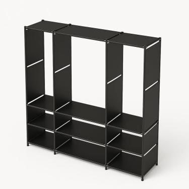 Imagem de Guarda Roupa Organizador Aberto 3 Colunas com Cabideiro Estrutura Reforçada Outras Marcas