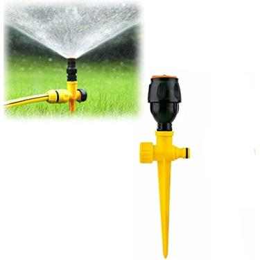 Imagem de Maogear Sistema de irrigação automática de rotação de 360° Jardim Jardim Jardim Irrigação Pátio de Irrigação de Gramado, Sistema de Irrigação de Gramado, Aspersor de Jardim Multifunções Ajustável para Jardim Gramados de Grama Externa (1 Pacote)