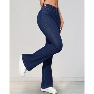 Imagem de Calça Skinny Flare Tex Jeans Elegante e Casual Feminina-Feminino
