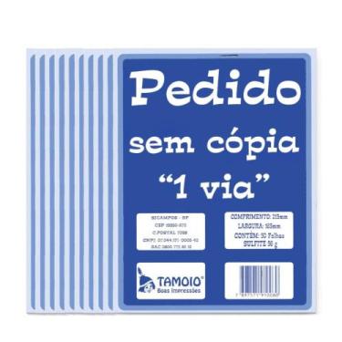 Imagem de Bloco Pedido 1/18 Tamoio 1 Vias Médio 50 Folhas 1008 C/10