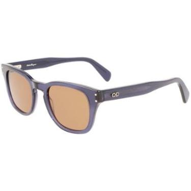 Imagem de Óculos de Sol Ferragamo SF1057S 456 - Azul Cristal 49-Masculino