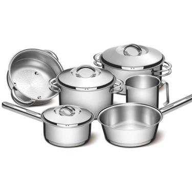 Imagem de Jogo De Panelas Fundo Triplo Tramontina Solar 65510200 Inox 65510200