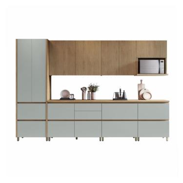 Imagem de Cozinha 7 Peças 100% Mdf Rainha Nature-verde