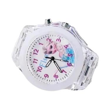 Imagem de Relógio De Pulso Infantil LED Com Padrão Da Princesa Frozen Para Menin