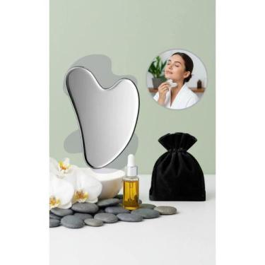 Imagem de Gua Sha Aço Inox: Pele Radiante, Sem Rugas. Brinde Exclusivo - Congrat