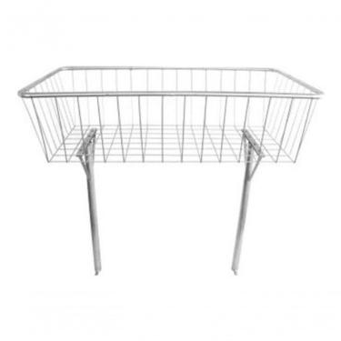 Imagem de Cesto Aramado para Calçada G13 Lixeira de Rua 1,50M em Aço Carbono SAE 1020 Galvanizado Prata Higipack