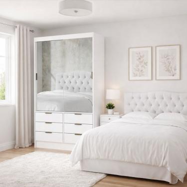 Imagem de Guarda Roupa 6 Gavetas 2 Portas Espelhado Sunset-Grand Line