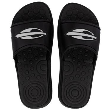 Imagem de Chinelo mormaii slide masculino quiver pro 11406, Preto, Branco, 41