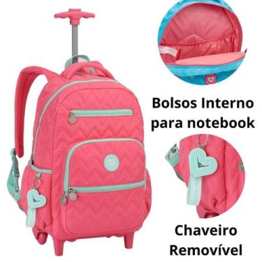 Imagem de Mochila De Rodas 360º Metalizada Para Notebook - Seanite