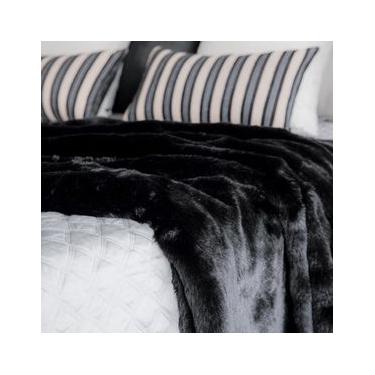 Imagem de Manta Peseira Cama Super Luxo Pelúcia Cinza Chumbo