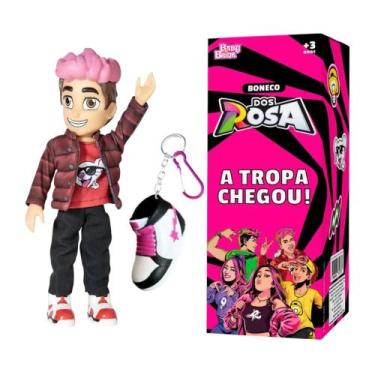 Imagem de Boneco Robson Articulado Turma Dos Rosa Com Chaveiro - Nova Brink