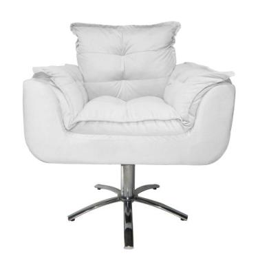 Imagem de Conjunto 2 Poltronas Para Recepção Com Base Giratória de Metal Opala S