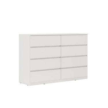 Imagem de Cômoda 8 Gavetas Sintra Branco Brilho  Demóbile - Demobile