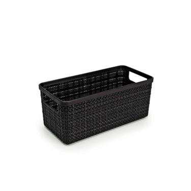 Imagem de Cesto Organizador Juta Alongada Rattan para Organização Doméstica em Plástico Resistent...