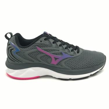 Imagem de Tênis Mizuno Feminino Space 4 Chumbo com Pink, Chumbo, 36