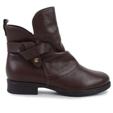 Imagem de Bota Feminina Bottero Cano Curto Couro Marrom - 3617, Marrom, 35