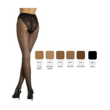 Imagem de Meia calça Toque Gelado Loba 5873-001 - Lupo, Castanho, GG