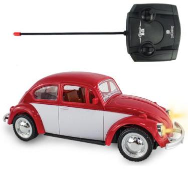 Imagem de Carrinho De Controle Remoto Fusca Clássico Brinquedo Com Luz - Polibri