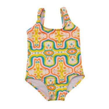 Imagem de Maiô Bebê Lycra Proteção UPF50+ Bebê s/ Laço Cuti Mosaic - Mystique Na