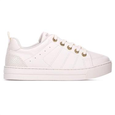 Imagem de Tênis Ramarim Reptil Camurça Off White - Feminino, 36, Off white