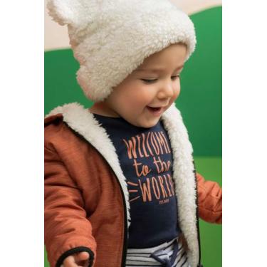 Imagem de Jaqueta ursinho com capuz bebê forrada com pelúcia ted tamanho 1  - LU