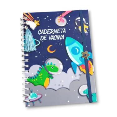 Imagem de Caderneta de Vacina Fogue Azul Marinho Menino Carícias de Mamys