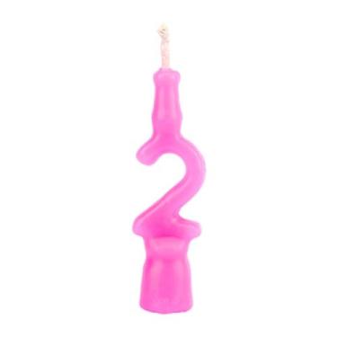 Imagem de Vela De Aniversário Número Rosa - PartiuFesta