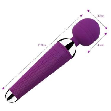 Imagem de Massageador usb 10 vibrações general import, Roxo