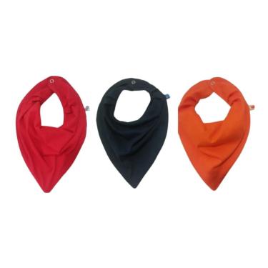 Imagem de Kit Babador Bandana Bebe 100% Algodao Forro Interno Botao Pressao 6 Unidades Fashion
