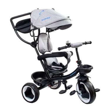 Imagem de Triciclo Infantil 4 em 1 Para Bebê Com Empurrador e Capota - Kababy