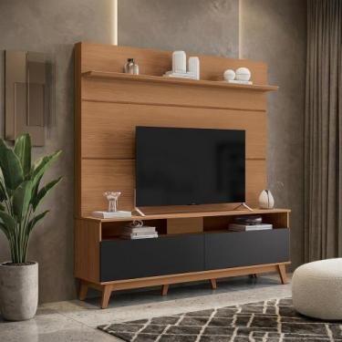 Imagem de Estante Home para Tv T270-CNPRF 2 Portas 1 Prateleira MDP 180cm Canela