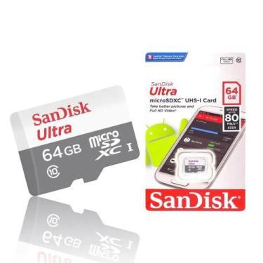 Imagem de Cartão De Memoria Micro Sd Sandisk 64GB Ultra Classe10 80mbs, GB