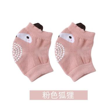 Imagem de Joelheiras Infantis Baby Toddler Algodão Puro Resistente a Choques 5 Pares Rosa OEM