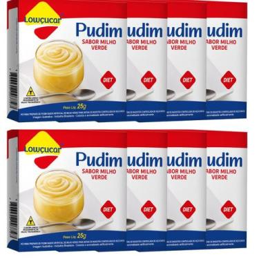 Imagem de Kit 8 Unid. Pudim Lowçucar Zero Açúcares Sabor Milho Verde 25g