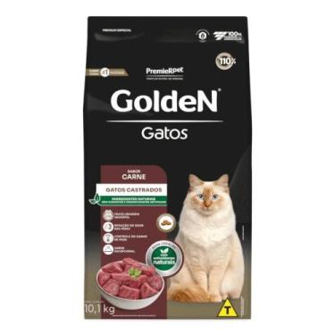 Imagem de Ração Golden Gatos Castrados Adultos Sabor Carne 10,1 kg - Premier