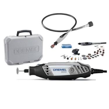 Imagem de Micro Retífica Dremel 3000 Com Eixo Flexível E 30 Acessórios - DREMEL 