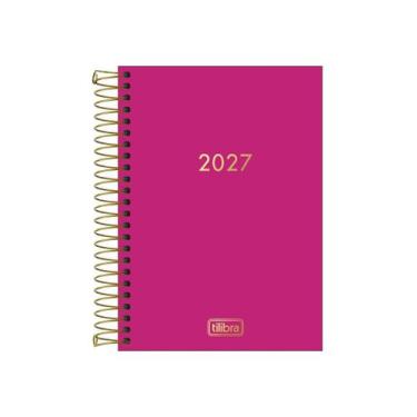 Imagem de Agenda Espiral Diária Napoli M5 2027 Rosa - Tilibra, Rosa