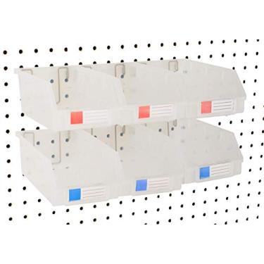 Imagem de Right Arrange Caixas de pegboard – Pacote com 6 transparentes, extra grandes – Ganchos para qualquer placa de pinos – Organize ferragens, acessórios, bancada, armazenamento de garagem, sala de artesanato, galpão de ferramentas, suprimentos para hobbies e peças