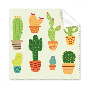 Imagem de Pano de limpeza para tela de telefone com estampa de cacto de plantas em vaso, 5 peças