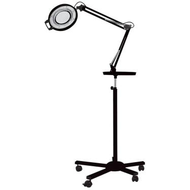 Imagem de Lupa Luminária Estética Led Alumínio Tripé Bandeja Preto