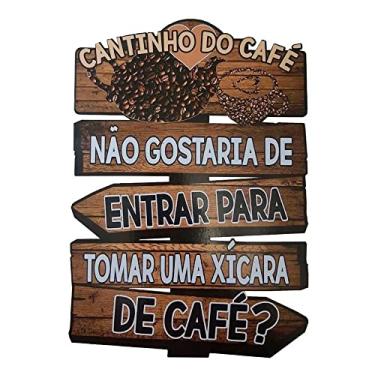 Imagem de Placa Decorativa de Parede Madeira Coffe - Cantinho do Café