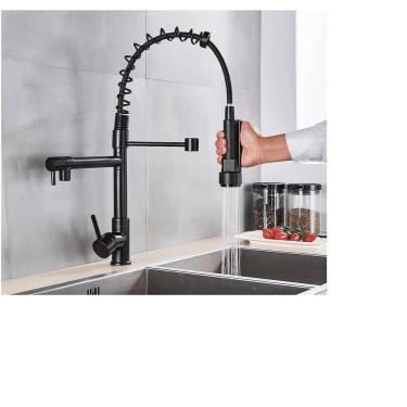 Imagem de Torneira Gourmet Preta Monocomando Com 2 Saidas