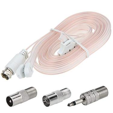 Imagem de Antena dipolo FM para rádio Bose Wave, Ancable 75 Ohm F Tipo macho Antena de rádio FM com adaptador coaxial compatível com Yamaha Pioneer Onkyo Rádio Interior, Receptor de Áudio e Home Theater