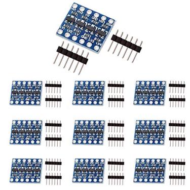 Imagem de Conversor de nível de lógica KeeYees de 4 canais IIC I2C com módulo bidirecional de 3,3 V a 5 V para Arduino (pacote com 10)