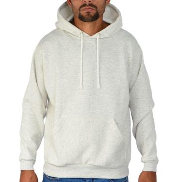 Imagem de Moletom Com Capuz Canguru Flanelado Liso Com Punho De Frio