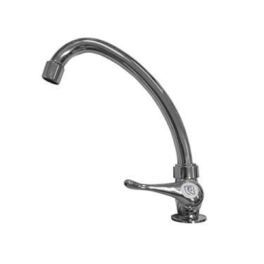 Imagem de Torneira de Cozinha de Bancada Bica Móvel Alta 1/4" de Volta - Ametista Cromado