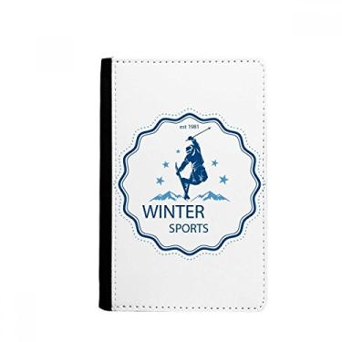 Imagem de Capa carteira porta-cartões para esportes de inverno para passaporte aquarela Notecase Burse, Multicolor