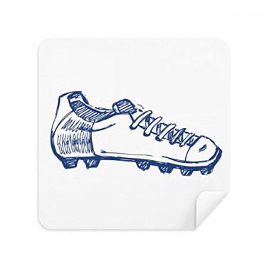 Imagem de Sapatos de futebol de desenho animado com padrão azul óculos limpador de tela tecido camurça pacote com 2